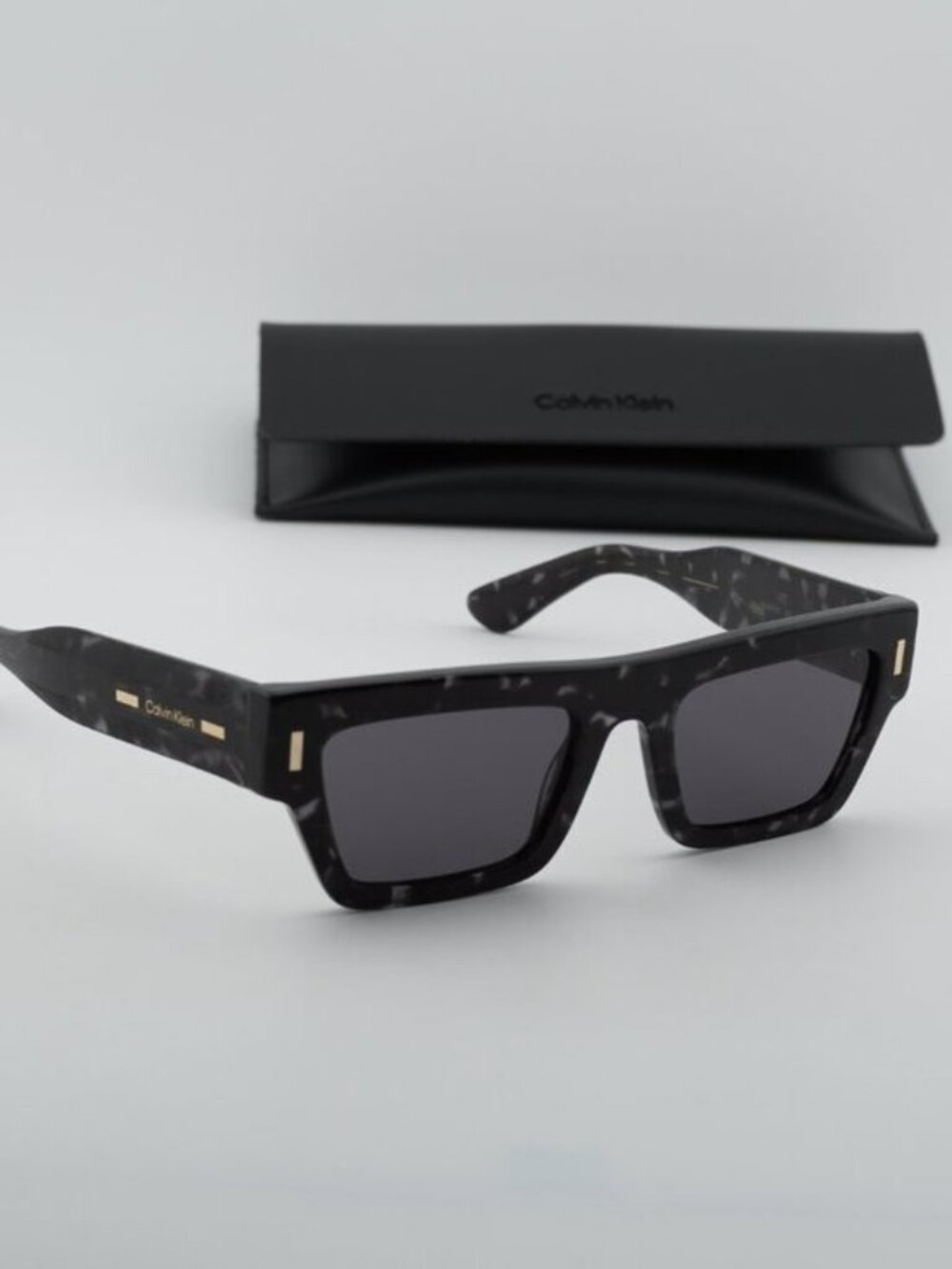 Calvin Klein CK25510S 223 Unisex Rectangle Sunglasses - Grey Havana/Grey